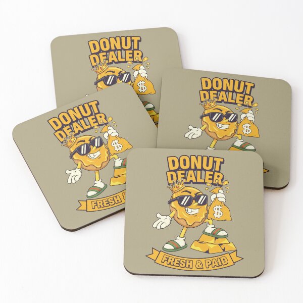 Item preview, Donut Dealer Fresh & Paid - Funny Food Gangster Art designed and sold by AwesomeBeyondLimits.