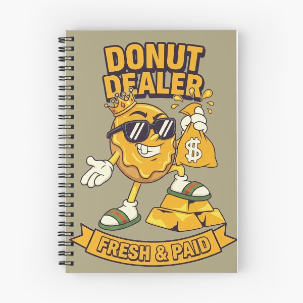 Item preview, Donut Dealer Fresh & Paid - Funny Food Gangster Art designed and sold by AwesomeBeyondLimits.
