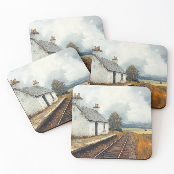Item preview, Old railway platform, painting style designed and sold by ArtNames.