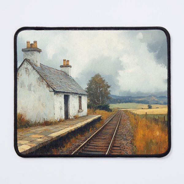Item preview, Old railway platform, painting style designed and sold by ArtNames.