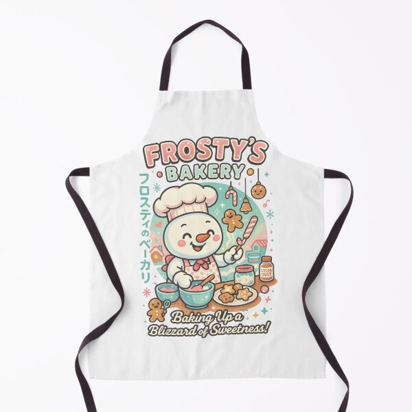 Item preview, Frosty’s Bakery – Kawaii Snowman Chef Cookie Shop designed and sold by Snackwear Apparel.