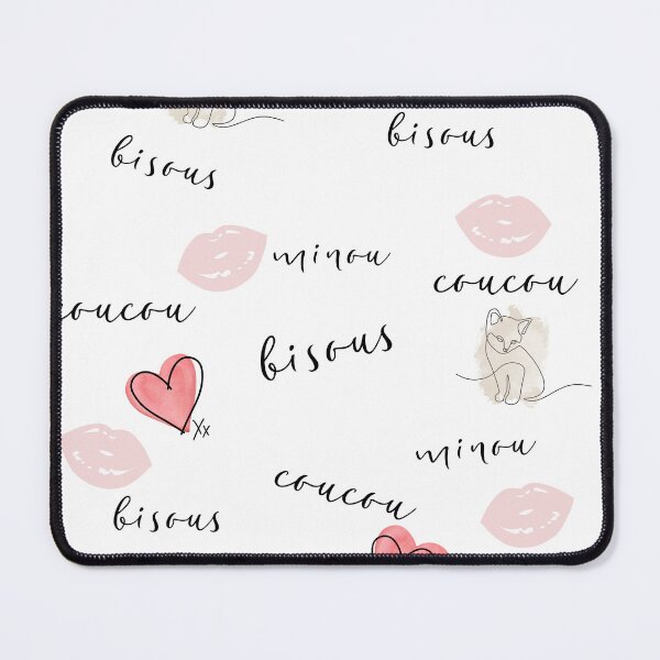 Item preview, Coucou! Bisous. Minou. designed and sold by The Balanced Bonne Vivante.