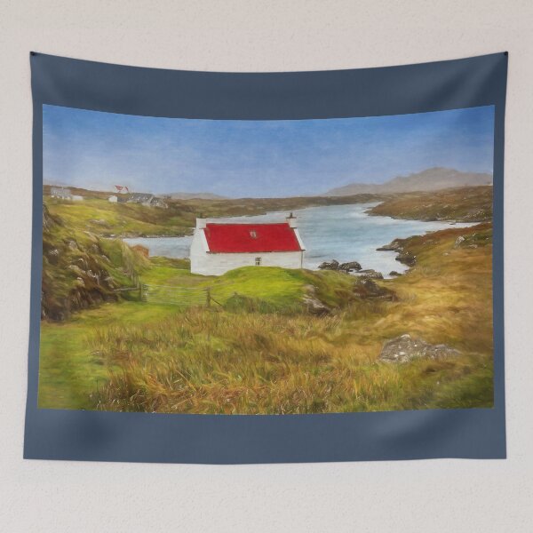 Item preview, Isle of Barra Red Roof Cottage Outer Hebrides. designed and sold by PhotosEcosse.