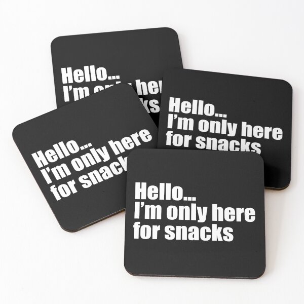 Item preview, Hello Only Here for Snacks Sticker designed and sold by FlowGrafik.