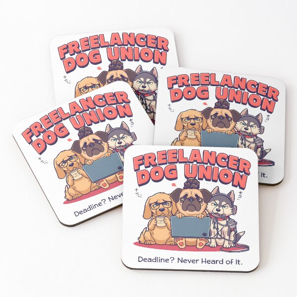 Item preview, Freelancer Dog Union – Funny Remote Work Dog Cartoon for Overworked Creatives designed and sold by ZyricZyric.