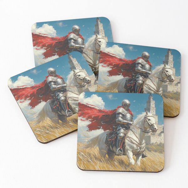 Item preview, Knight on horseback and a castle, painting style designed and sold by ArtNames.