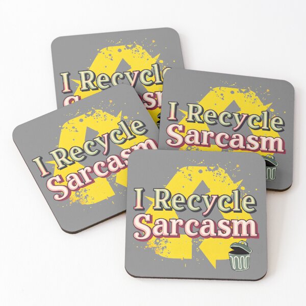 Item preview, I Recycle Sarcasm – Funny Eco Humor Quote Design designed and sold by TestudoDesign.