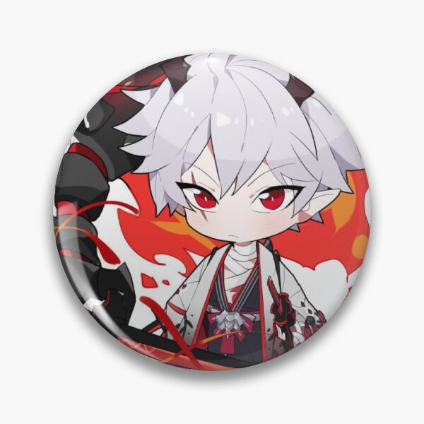 Item preview, Chibi Demon Swordsman | Fiery Anime Warrior Character Art designed and sold by TeeMoods.