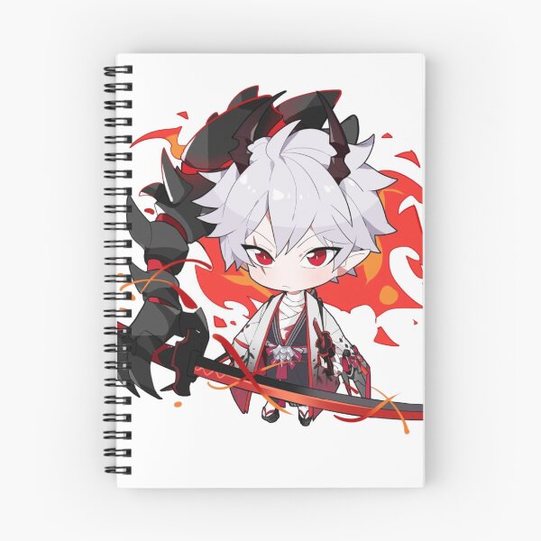 Item preview, Chibi Demon Swordsman | Fiery Anime Warrior Character Art designed and sold by TeeMoods.