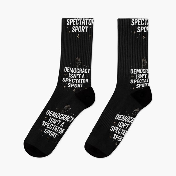 Item preview, Democracy Isn’t a Spectator Sport – Minimal Cosmic Line-Art Design designed and sold by SaritaVerseArt.