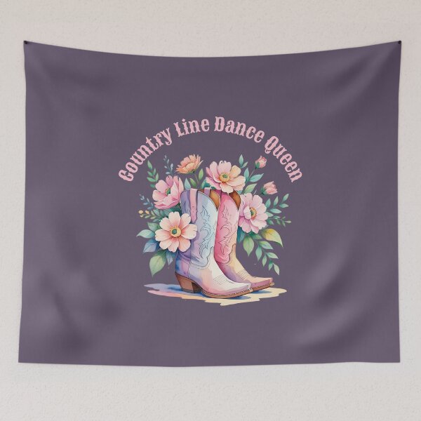 Item preview,   Cowboy Boots, Cowgirls boots with flowers,, Country Line Dance Queen, , country life, country music, cowgirl club, watrecolor  designed and sold by KolorellaS.