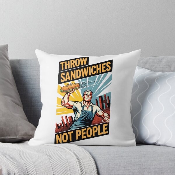 Item preview, Throw Sandwiches Not People – Sandwich Guy Poster Design designed and sold by WallaceSilvaART.