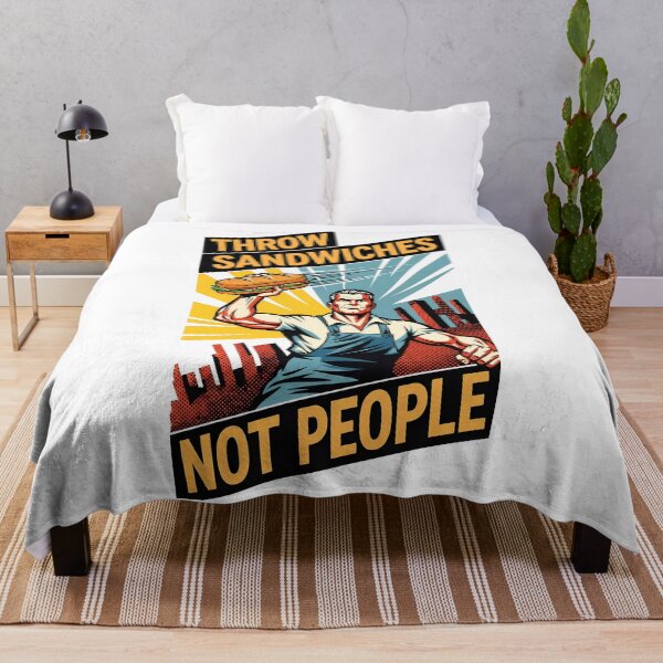 Item preview, Throw Sandwiches Not People – Sandwich Guy Poster Design designed and sold by WallaceSilvaART.