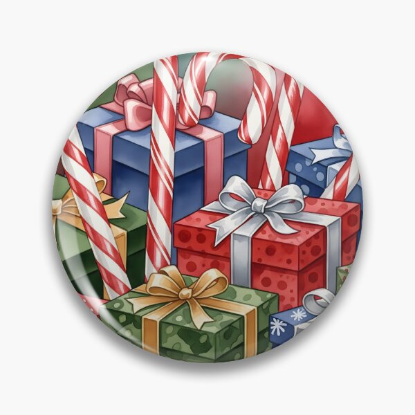 Item preview, Colorful Christmas gifts and candy canes arrangement designed and sold by homydesign.