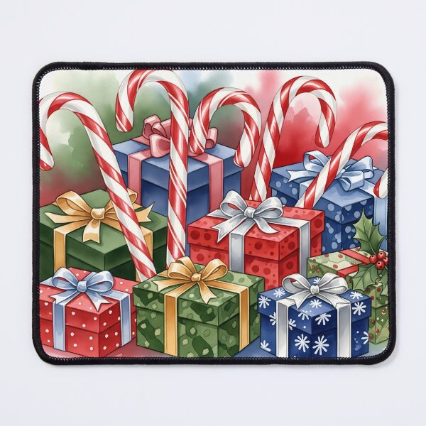 Item preview, Colorful Christmas gifts and candy canes arrangement designed and sold by homydesign.