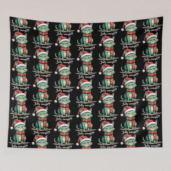 Item preview, Jolly Enough???Funny Christmas Cat  designed and sold by DariusZD.