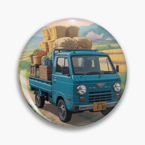 Item preview, Vintage Japanese Kei Truck Illustration – Rural Farm Workhorse Art designed and sold by VividOrganica.