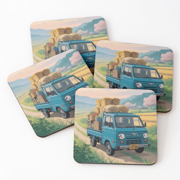 Item preview, Vintage Japanese Kei Truck Illustration – Rural Farm Workhorse Art designed and sold by VividOrganica.