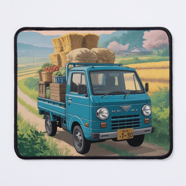 Item preview, Vintage Japanese Kei Truck Illustration – Rural Farm Workhorse Art designed and sold by VividOrganica.