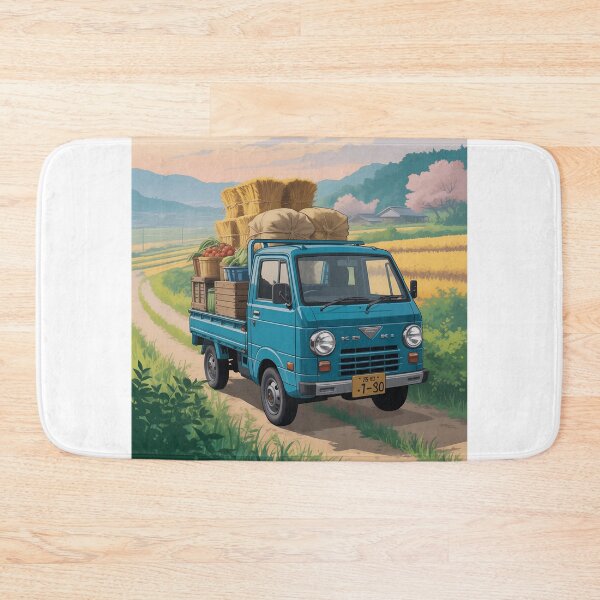 Item preview, Vintage Japanese Kei Truck Illustration – Rural Farm Workhorse Art designed and sold by VividOrganica.