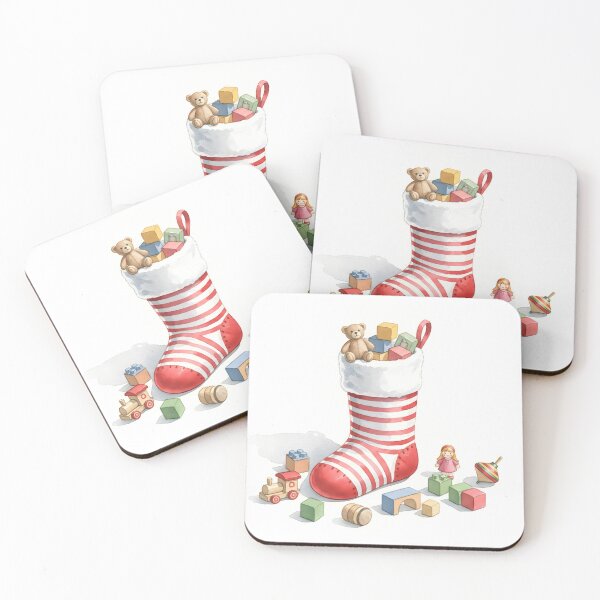 Item preview, Christmas stocking overflowing with classic toys designed and sold by homydesign.