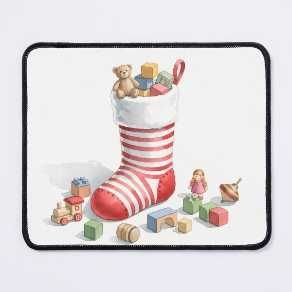Item preview, Christmas stocking overflowing with classic toys designed and sold by homydesign.