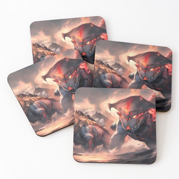 Item preview, Red Epic Fantasy Beasts Heroes Vivid Battle Scenes designed and sold by ART ATTACK ZONE.