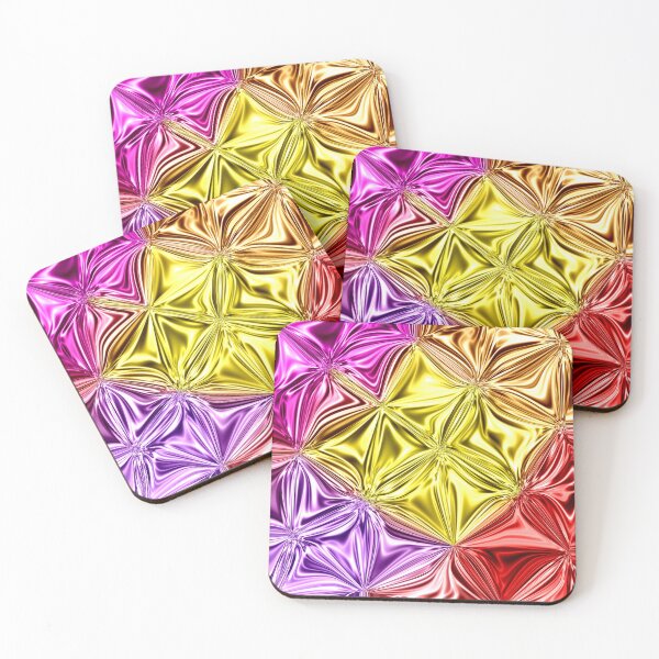 Item preview, Vibrant Red, Purple & Gold Metallic Texture | Abstract Folded Metal designed and sold by Preeyanc.