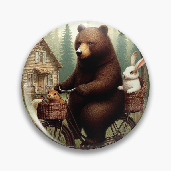 Item preview, Cute Bear on a Bike designed and sold by Dogandesighn.