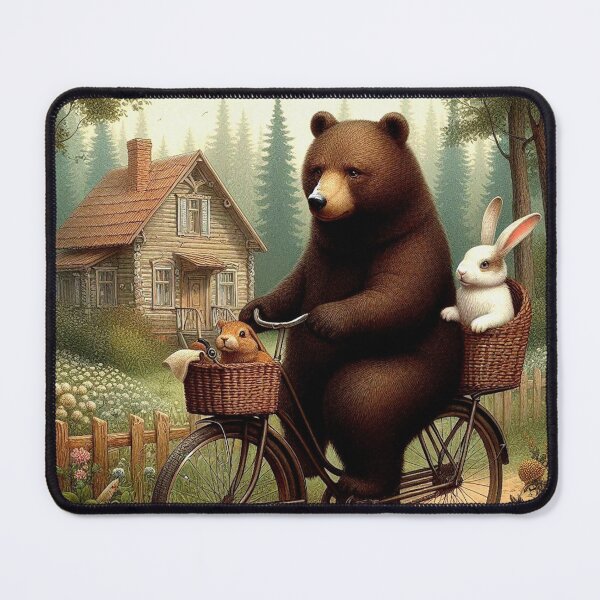 Item preview, Cute Bear on a Bike designed and sold by Dogandesighn.