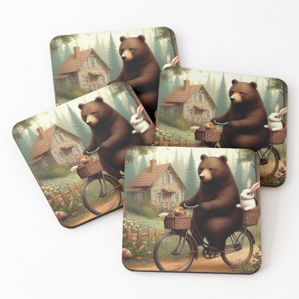 Item preview, Cute Bear on a Bike designed and sold by Dogandesighn.