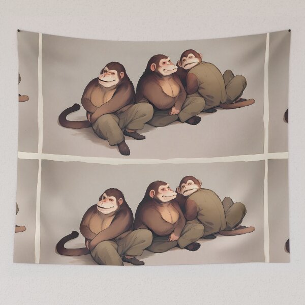 Item preview, Monkeys Epic Fantasy Beasts Heroes Vivid Battle Scenes designed and sold by ART ATTACK ZONE.