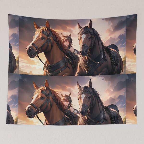Item preview, Horses Epic Fantasy Beasts Heroes Vivid Battle Scenes designed and sold by ART ATTACK ZONE.