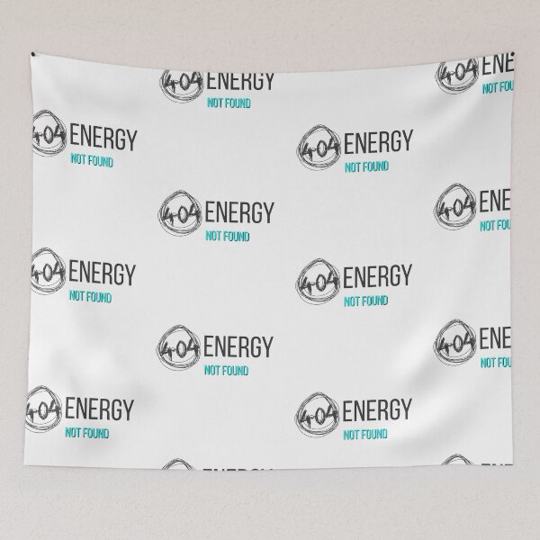 Item preview, 404 Energy Not Found – Tech Humor & Burnout Meme designed and sold by ade-datt.