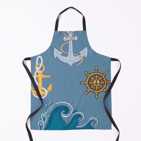 Item preview, Ocean Adventures" – Nautical Anchor & Wave Pattern designed and sold by VAGABOND12.