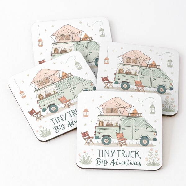 Item preview, Tiny Truck, Big Adventures – Cute Kei Camper Design designed and sold by VividOrganica.