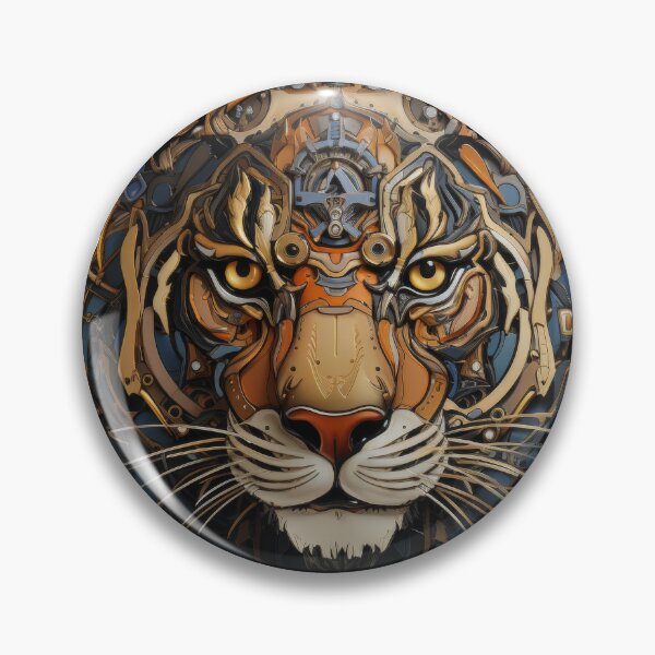 Item preview, Mechanical Tiger Face with Futuristic Detailing designed and sold by Daagath.