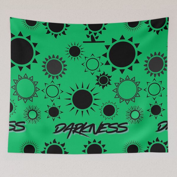 Item preview, Darkness Eclipse Pattern – Bold Green & Black Solar Motif designed and sold by VAGABOND12.