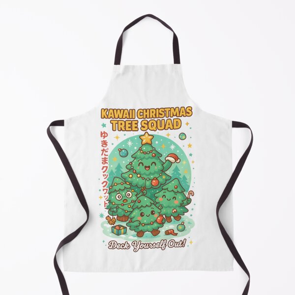 Item preview, Kawaii Christmas Tree Squad – Cute Chibi Holiday Tree Characters designed and sold by Snackwear Apparel.