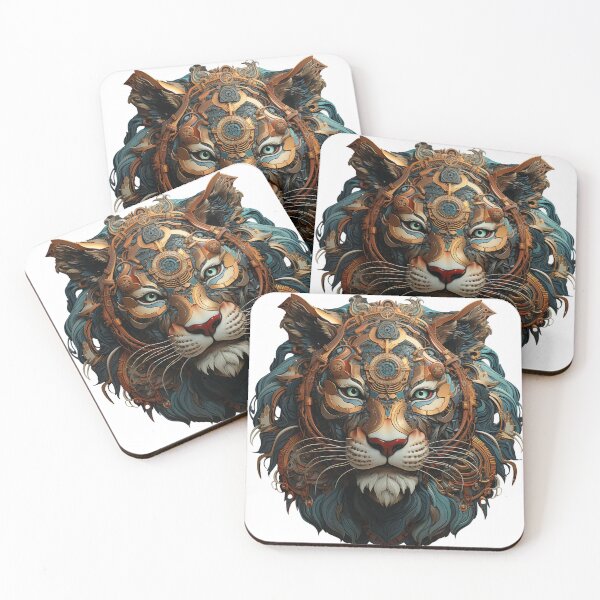 Item preview, Ornate Cyber Tiger with Celestial Clockwork designed and sold by Daagath.
