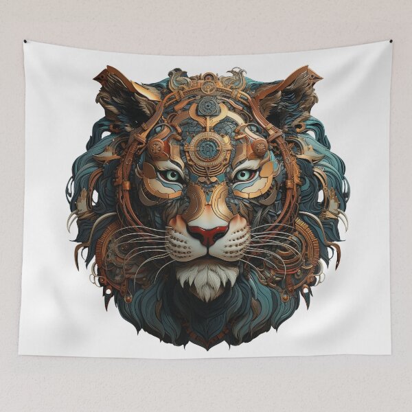 Item preview, Ornate Cyber Tiger with Celestial Clockwork designed and sold by Daagath.