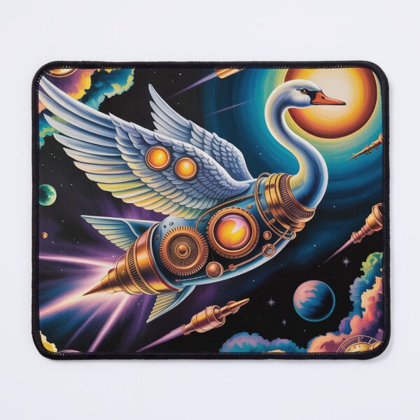 Item preview, A cosmic spaceship in the shape of a swan. designed and sold by Lilashakti ⭐️ ⭐️ ⭐️ ⭐️ ⭐️.
