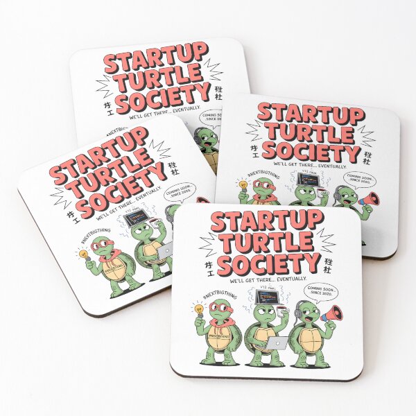 Item preview, Startup Turtle Society – Funny Slow Startup Humor Design for Entrepreneurs & Tech Creators designed and sold by ZyricZyric.