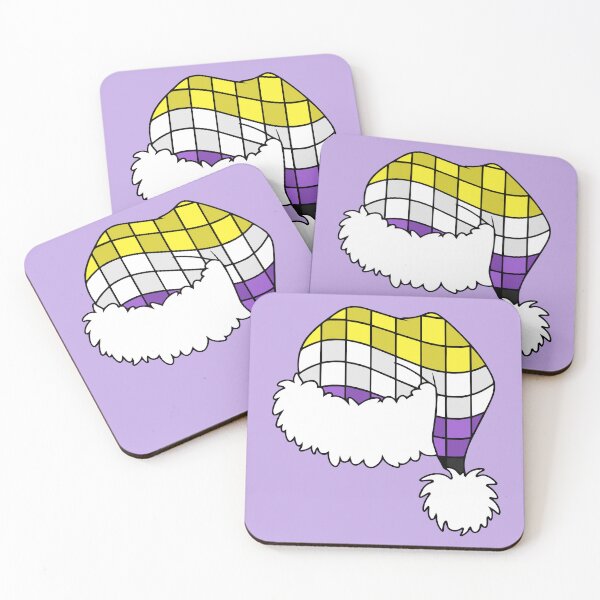 Item preview, Nonbinary Pride Santa Hat – Queer Christmas Holiday Sticker designed and sold by Cannaxes Studio.