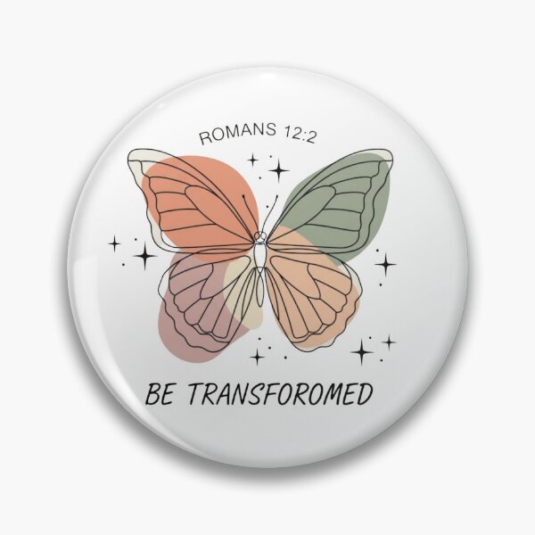 Item preview, Abstract Pastel Butterfly with Scripture ​"Be Transformed" Outline Butterfly Design.  designed and sold by ZyVoAli.