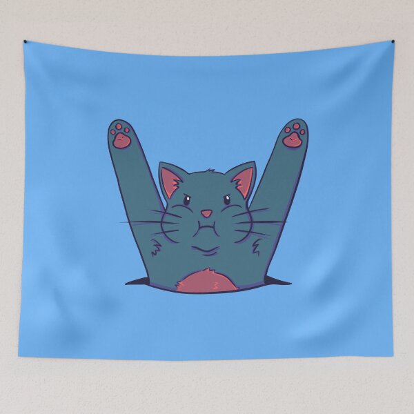 Item preview, Grumpy chubby cartoon cat who just just wants hugs designed and sold by kawaicherrypi.