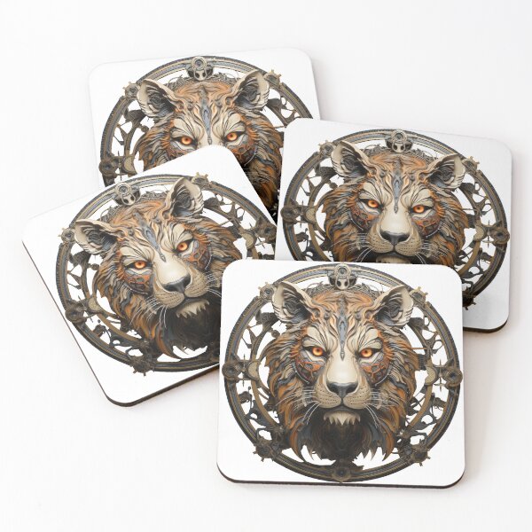 Item preview, Shelf Clockwork Tiger with Ornamental Precision designed and sold by Daagath.