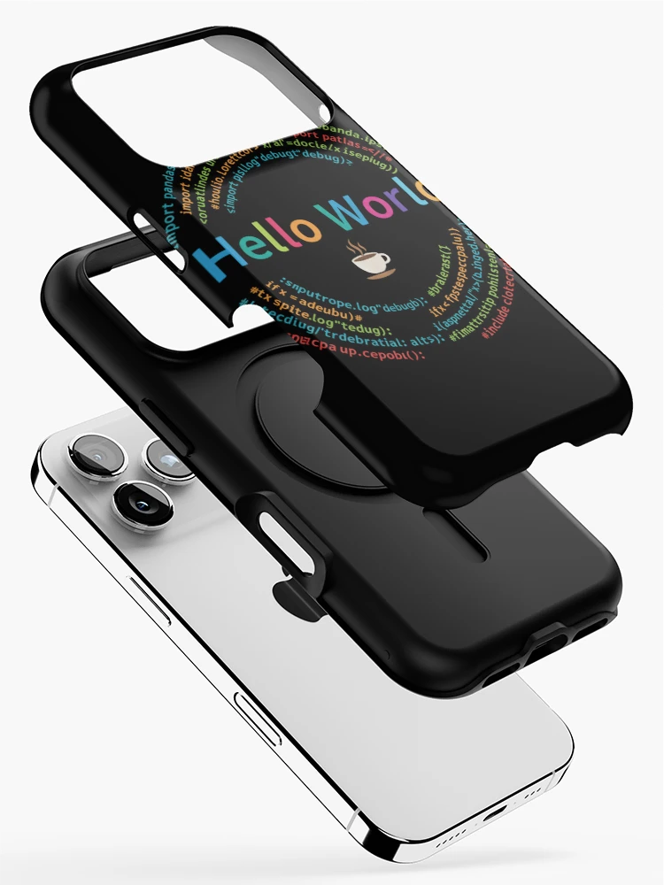 Thumbnail 2 of 4, iPhone Case, Coder Collection - Hello World designed and sold by MrAI-Store.