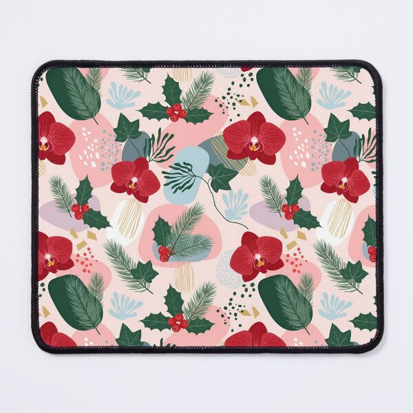Item preview, Red Orchid Christmas Floral Pattern designed and sold by SeGoArtDesign.