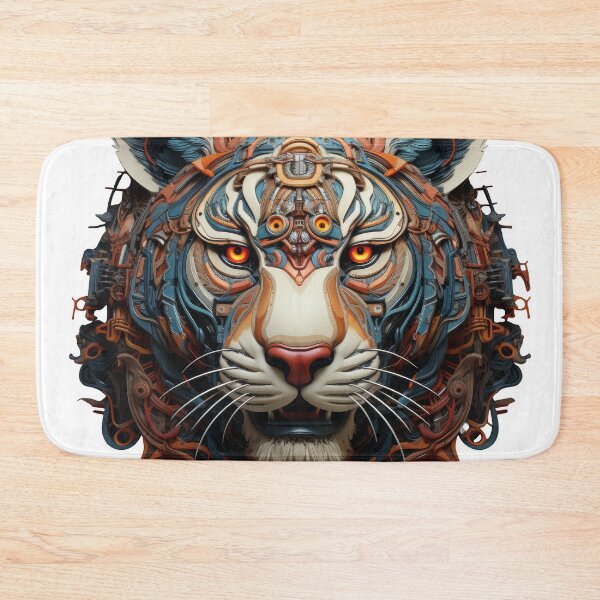 Item preview, Futuristic Tiger Head with Industrial Circuitry designed and sold by Daagath.